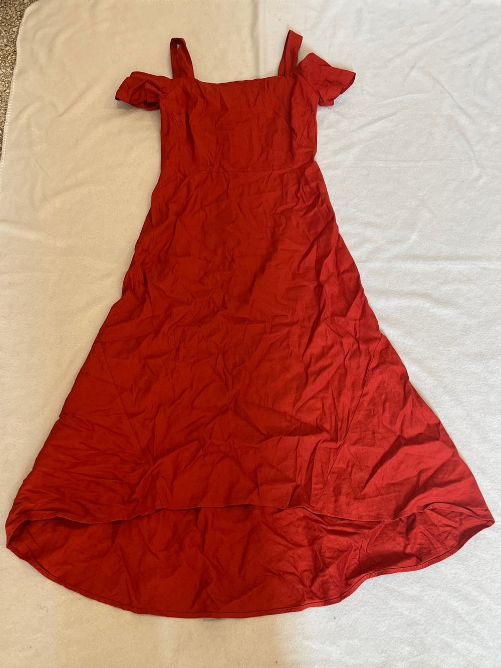 A.L.C. Rust Cold-Shoulder High-Low Dress - Picture 5 of 12